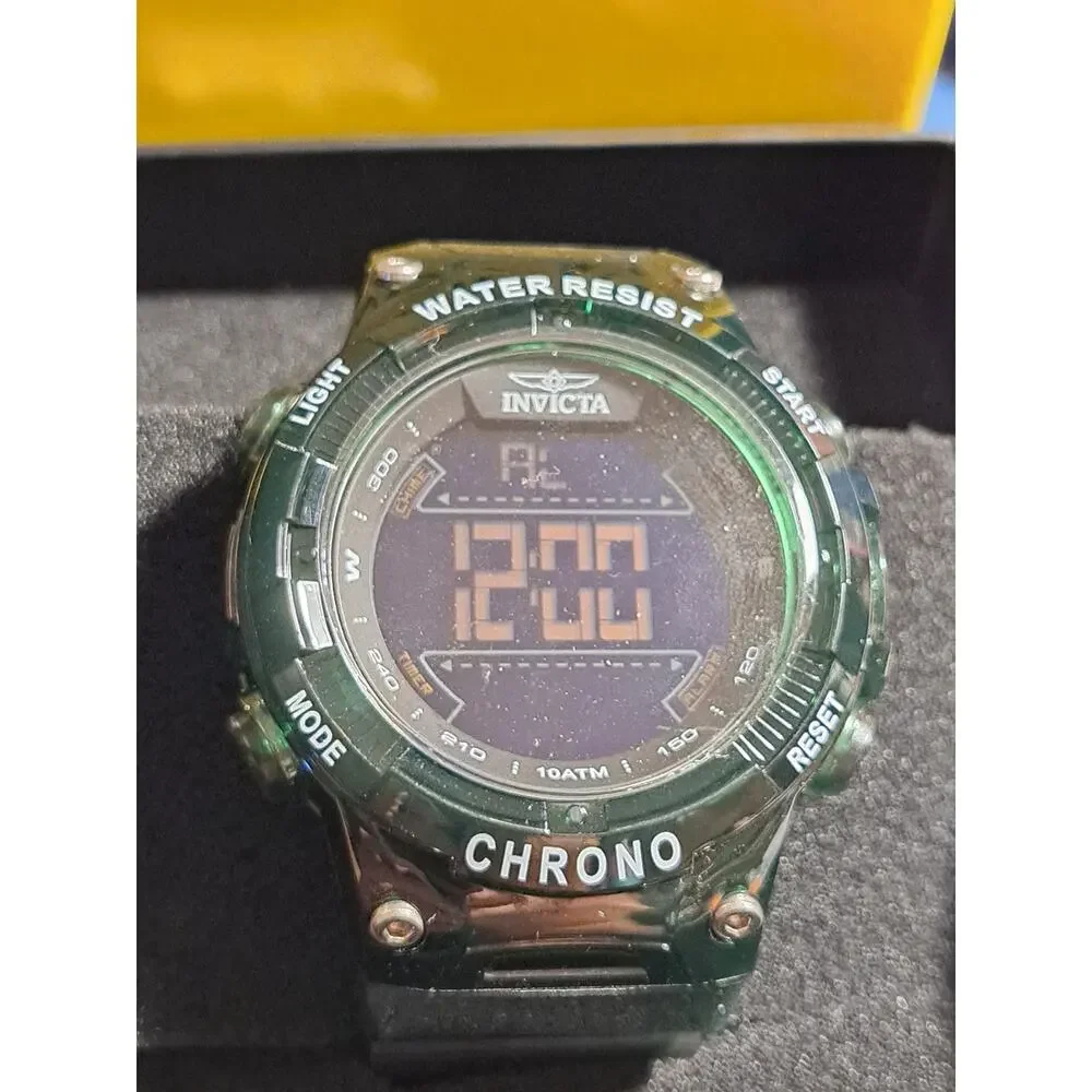 INVICTA Racing Burnout Men's Digital Watch 49042 52mm Black Green Band